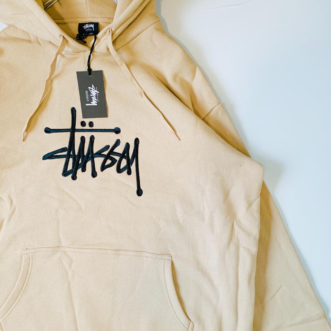 日本未発売 ステューシー Stussy ロゴ パーカー ベージュ XXL - apsmo セール特別価格 【激レア】 ステューシー バックロゴ 希少デザイン ストリート ジップパーカー パーカー