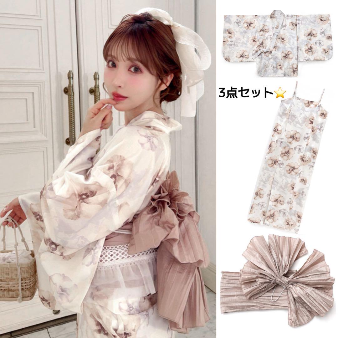 【新品】GRL 3点セット2Way花柄セパレート浴衣[fy025] ショート