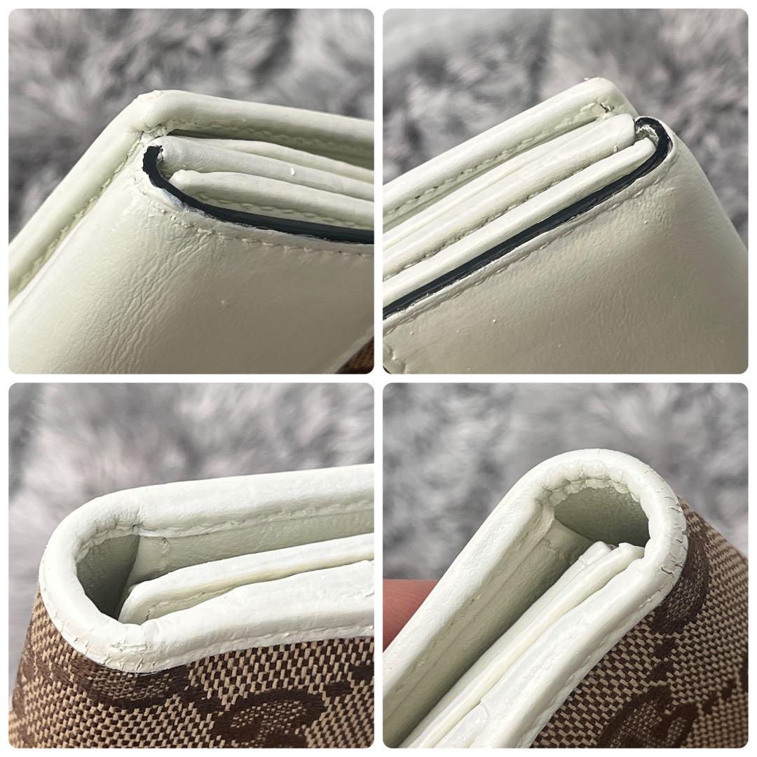 美品✨GUCCI 長財布　ラブリーハート　GGキャンバス ホワイト　レディース