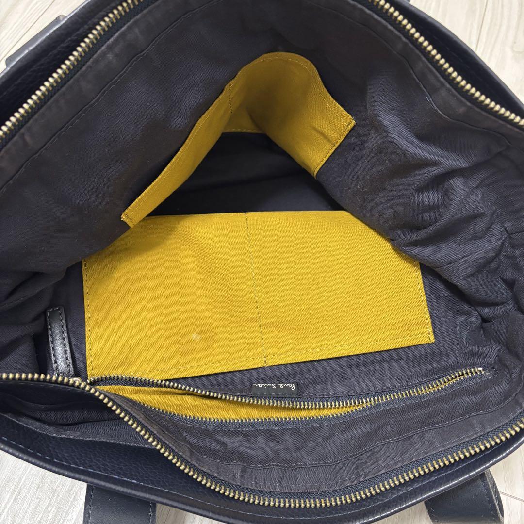 Paul Smith ネイビー レザー ビジネスバッグ トートバッグ
