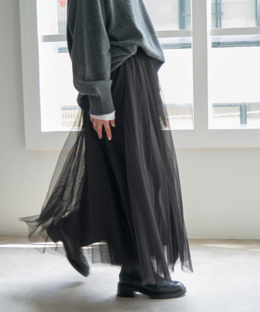 スピックアンドスパン　チュールスカート　BK 36 Spick & Span（スピックアンドスパン）の「チュールスカート