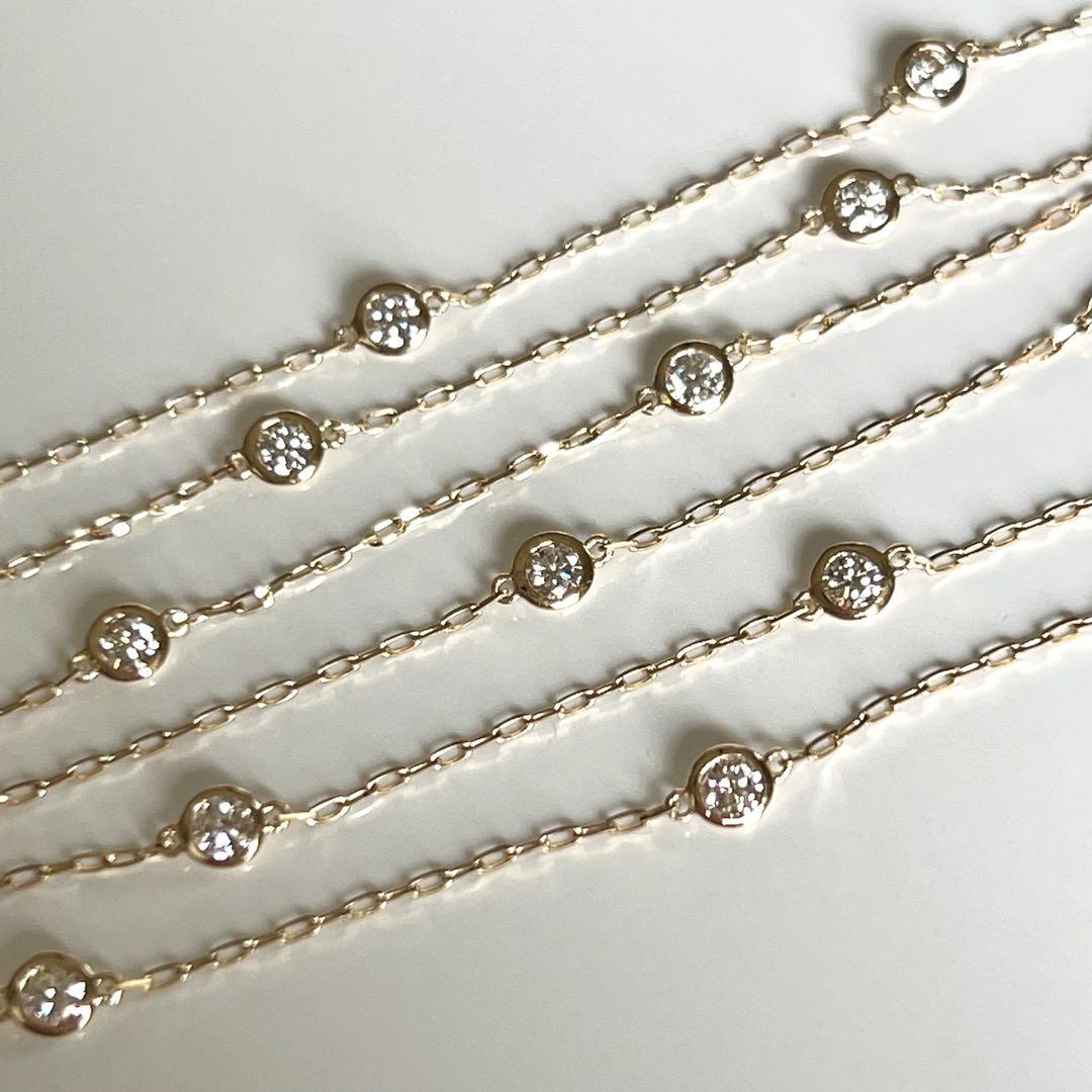 新品　H &C 天然ダイヤ　2.00ct ロングステーションネックレス 鑑付