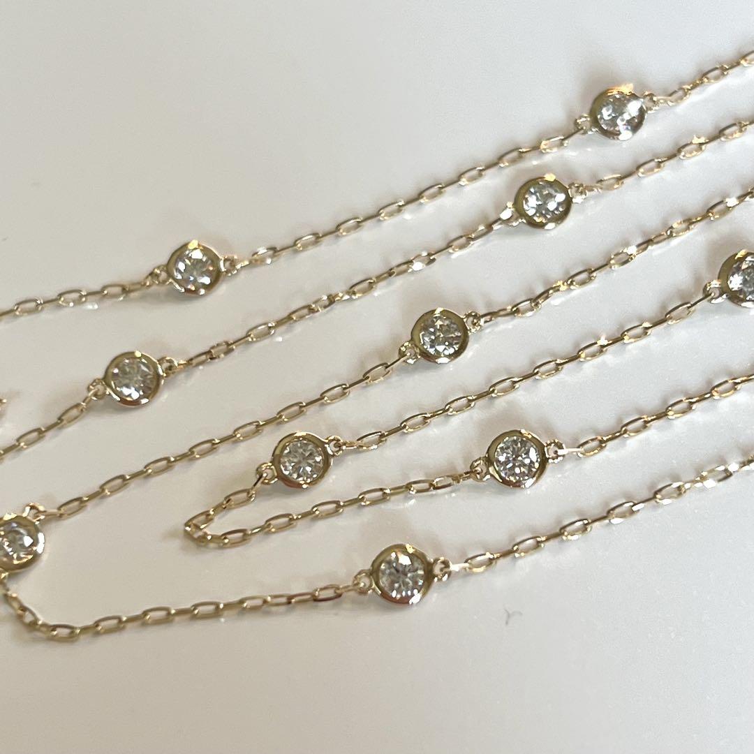 新品　H &C 天然ダイヤ　2.00ct ロングステーションネックレス 鑑付