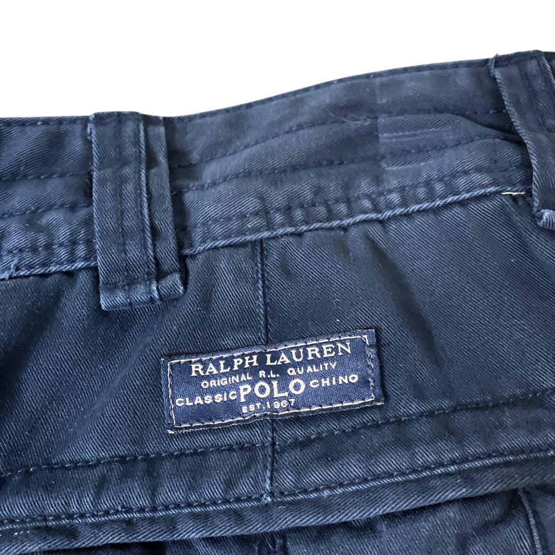 RALPH LAURENラルフローレン00s カーゴショーツ ポロチノW42紺
