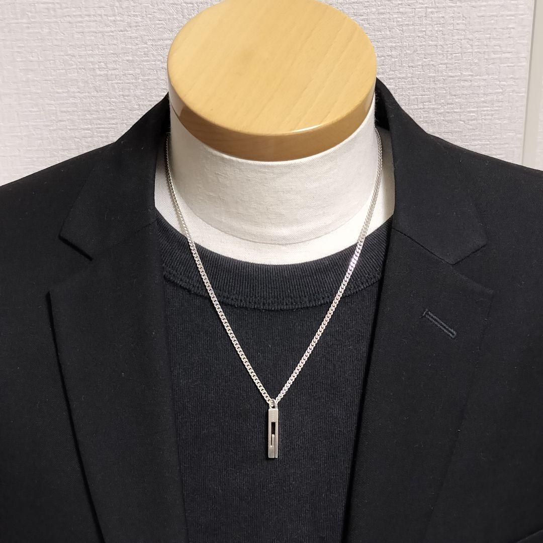 GUCCI グッチ ネックレス バー カットアウトG シルバー 925