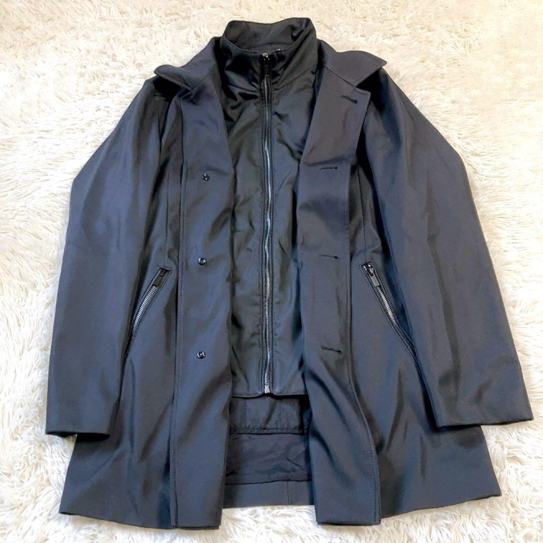 美品】ヒューゴボスHUGO BOSS チェスターコート ライナー付き 赤