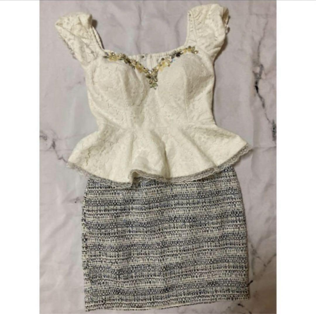 ROBE de FLEURS♡ペプラムツイードセットアップドレス♡