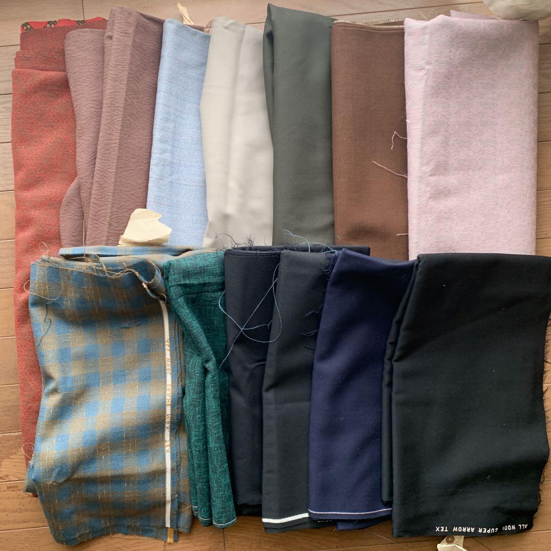 スーツ生地　ウール　13種類セット　紳士服地　ヴィンテージ ジャンク　未検品