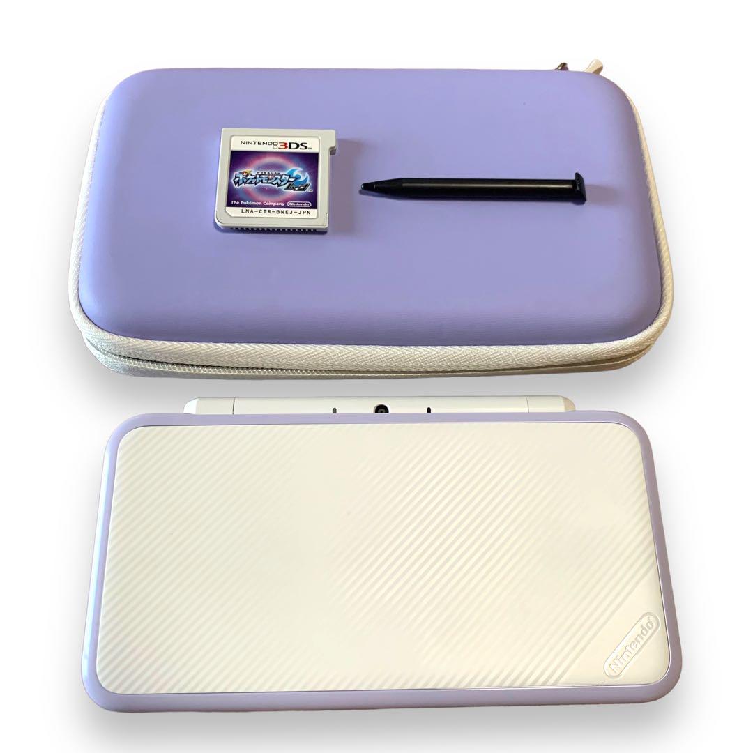 M270❀ 極美品 New 2DS LL 本体 ホワイト×ラベンダー パープル 画像2