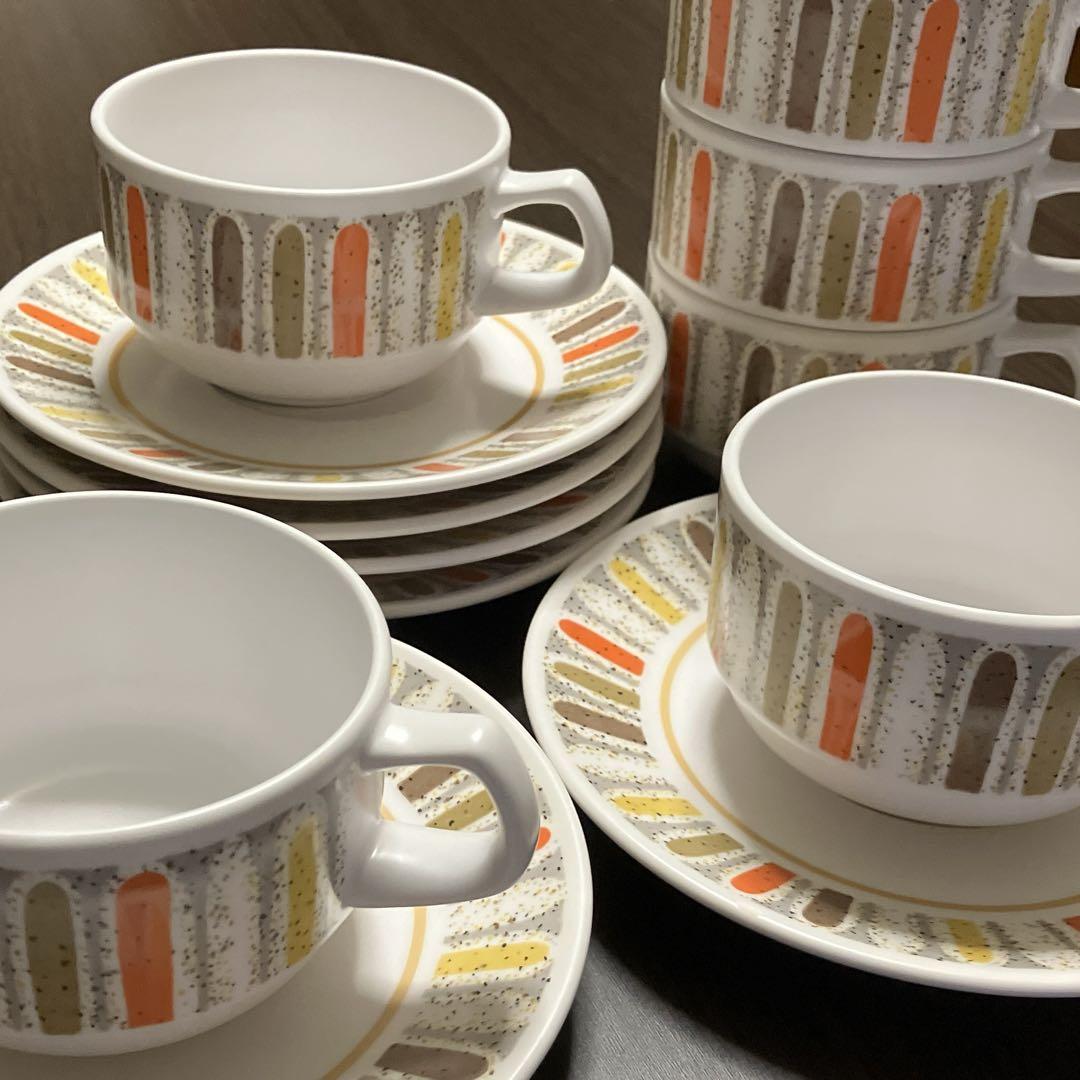 【新品・未使用】昭和レトロ　Noritake カップ・ソーサー6客セット