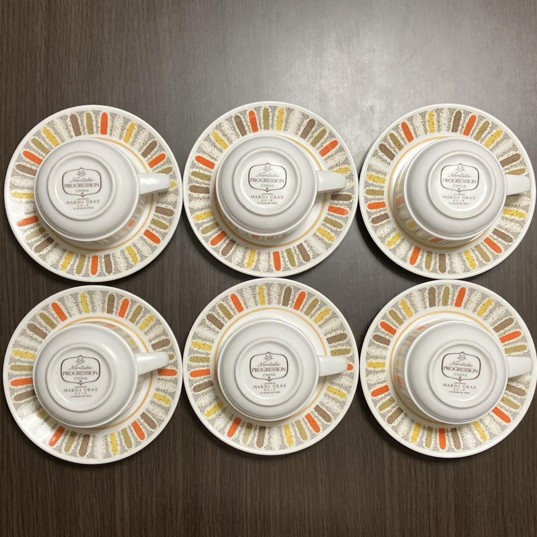 【新品・未使用】昭和レトロ　Noritake カップ・ソーサー6客セット