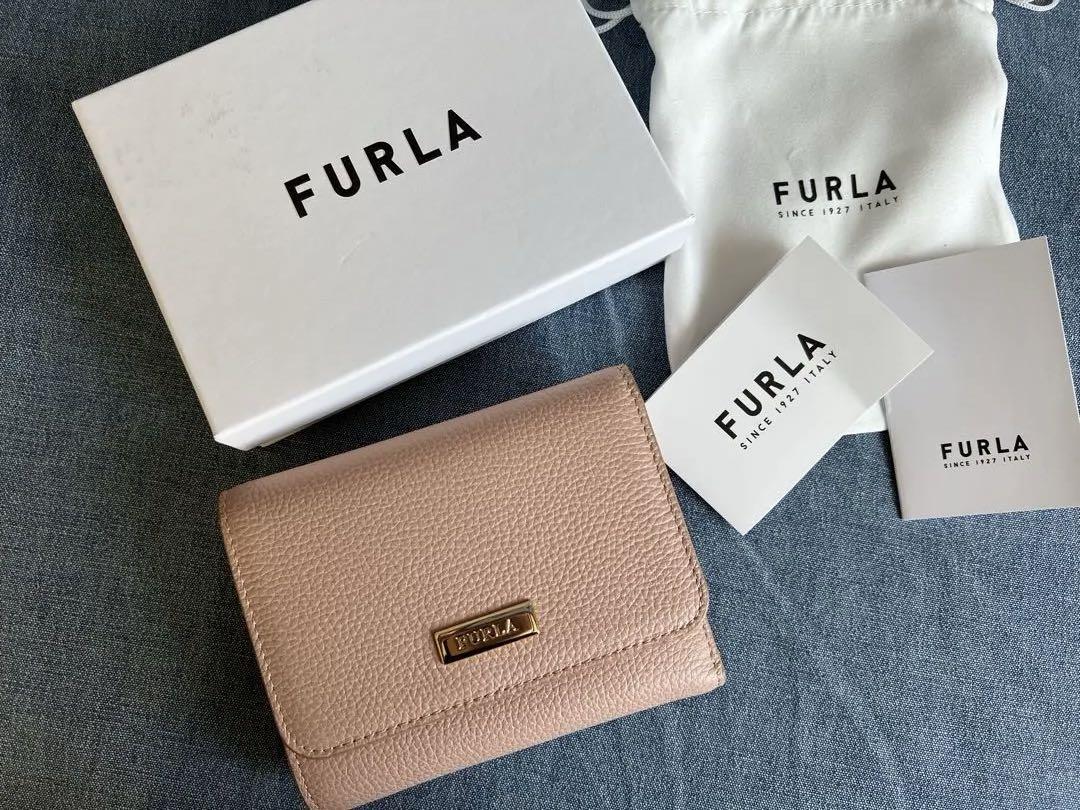 FURLA 三つ折り財布 ピンクベージュ