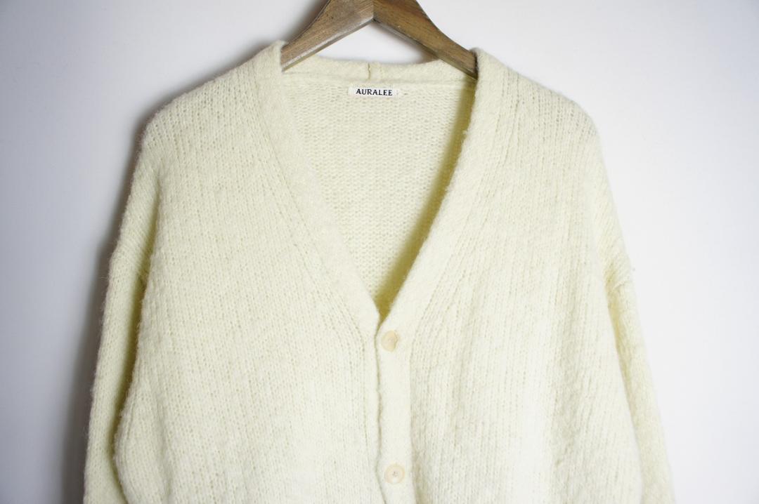 正規20AW AURALEE アルパカ ウール ニット カーディガン 908O▲