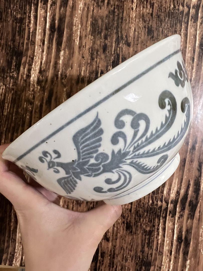 中華皿 鳳凰 龍ラーメンどんぶり 18cm 2枚  和洋食器オシャレ陶器カフェ風