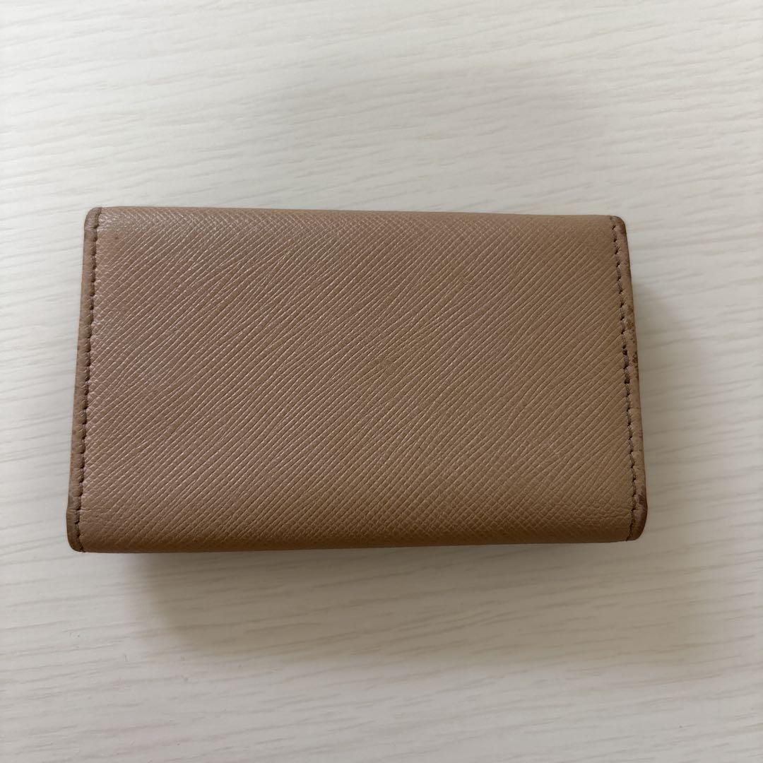超美品 PRADA メルカリ - ベージュ キーケース サフィアーノレザー 小物