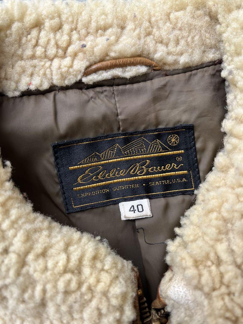 【別倉庫からの配送】 Eddie Bauer G-1型 レザージャケットサイズ40 黒タグ前期 ジャケット・アウター