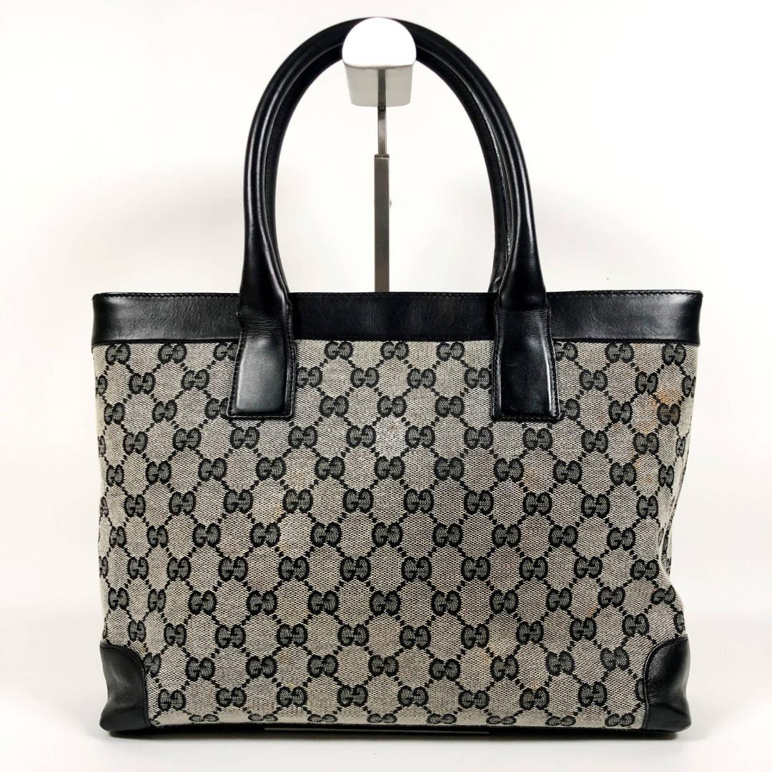 グッチ GUCCI ハンドバッグ GGキャンバス ブラック 黒 A4収納可