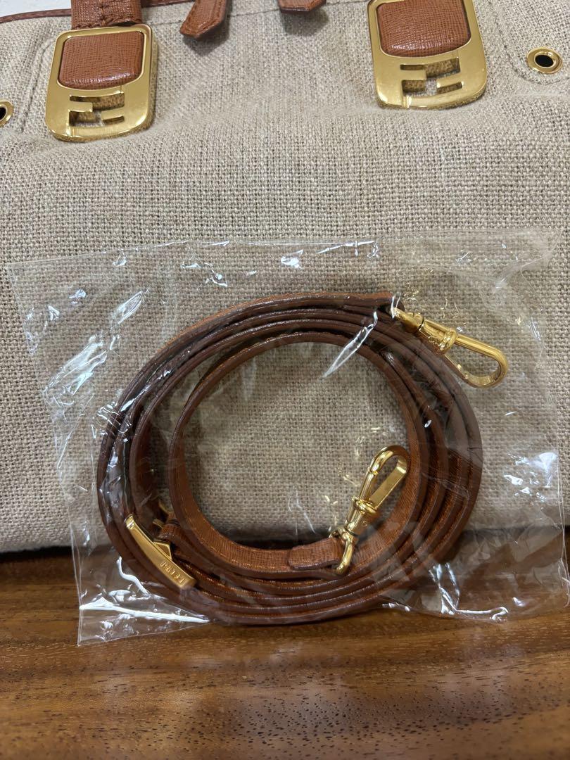 FENDI フェンディ カメレオン キャンパス/レザー 2wayバッグ 画像6