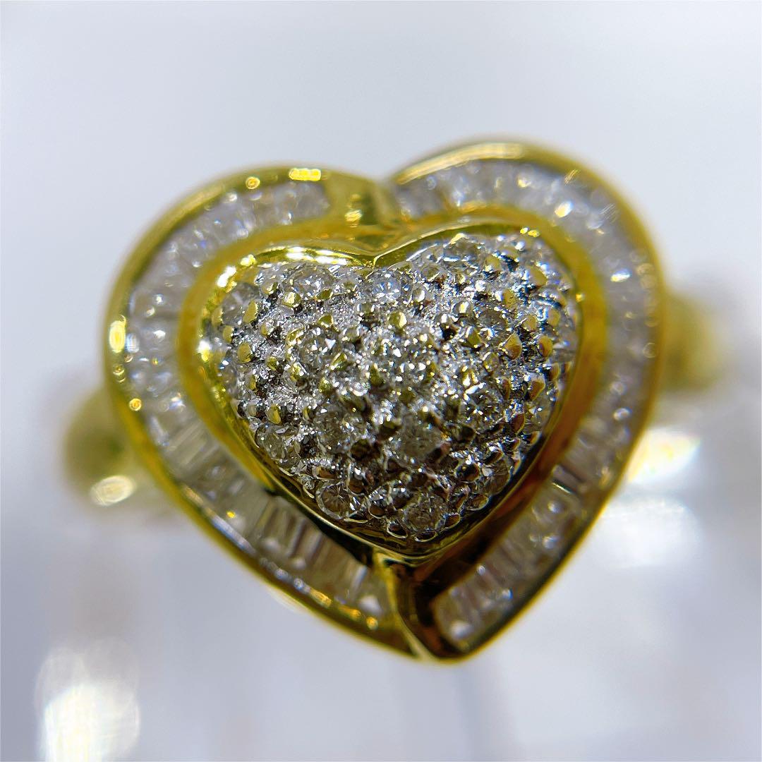 ハートモチーフ♡K18 リング 0.75ct ebIHZ-m30944267695 ダイヤモンド 2022春夏