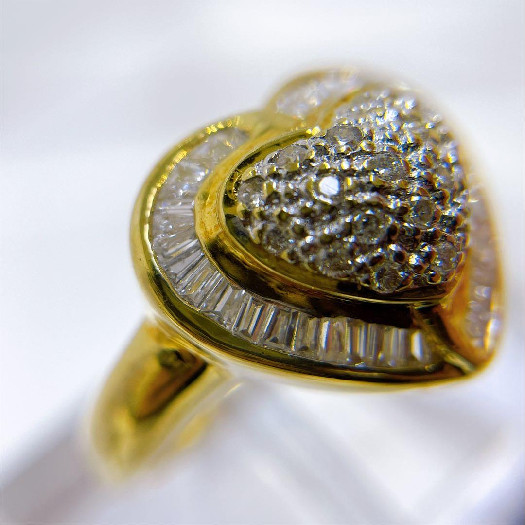 ハートモチーフ♡K18 リング 0.75ct ebIHZ-m30944267695 ダイヤモンド 2022春夏