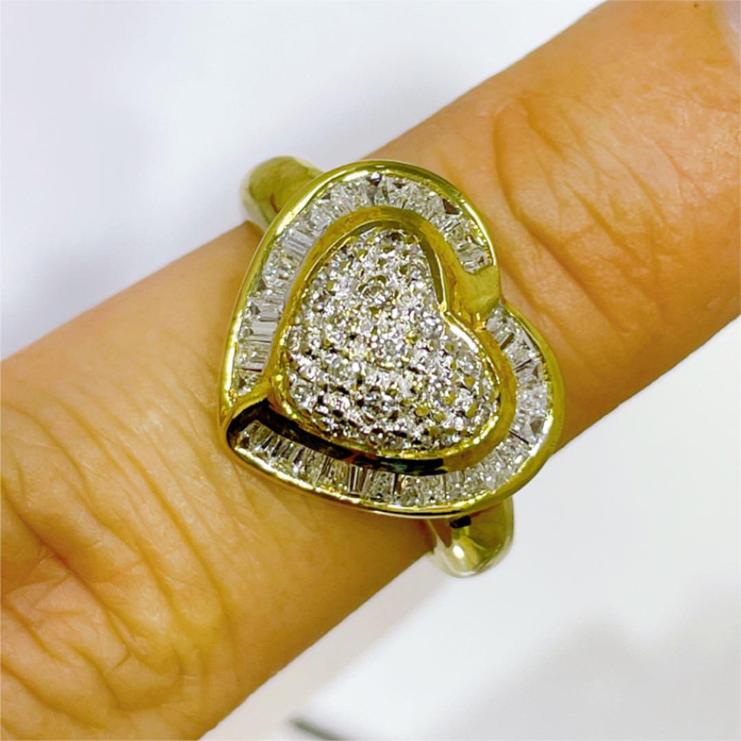 ハートモチーフ♡K18 リング 0.75ct ebIHZ-m30944267695 ダイヤモンド 2022春夏