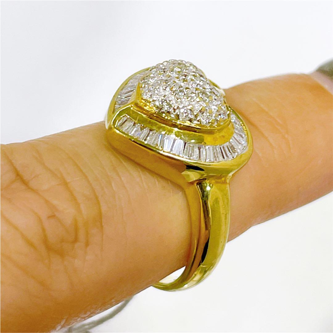 ハートモチーフ♡K18 リング 0.75ct ebIHZ-m30944267695 ダイヤモンド 2022春夏
