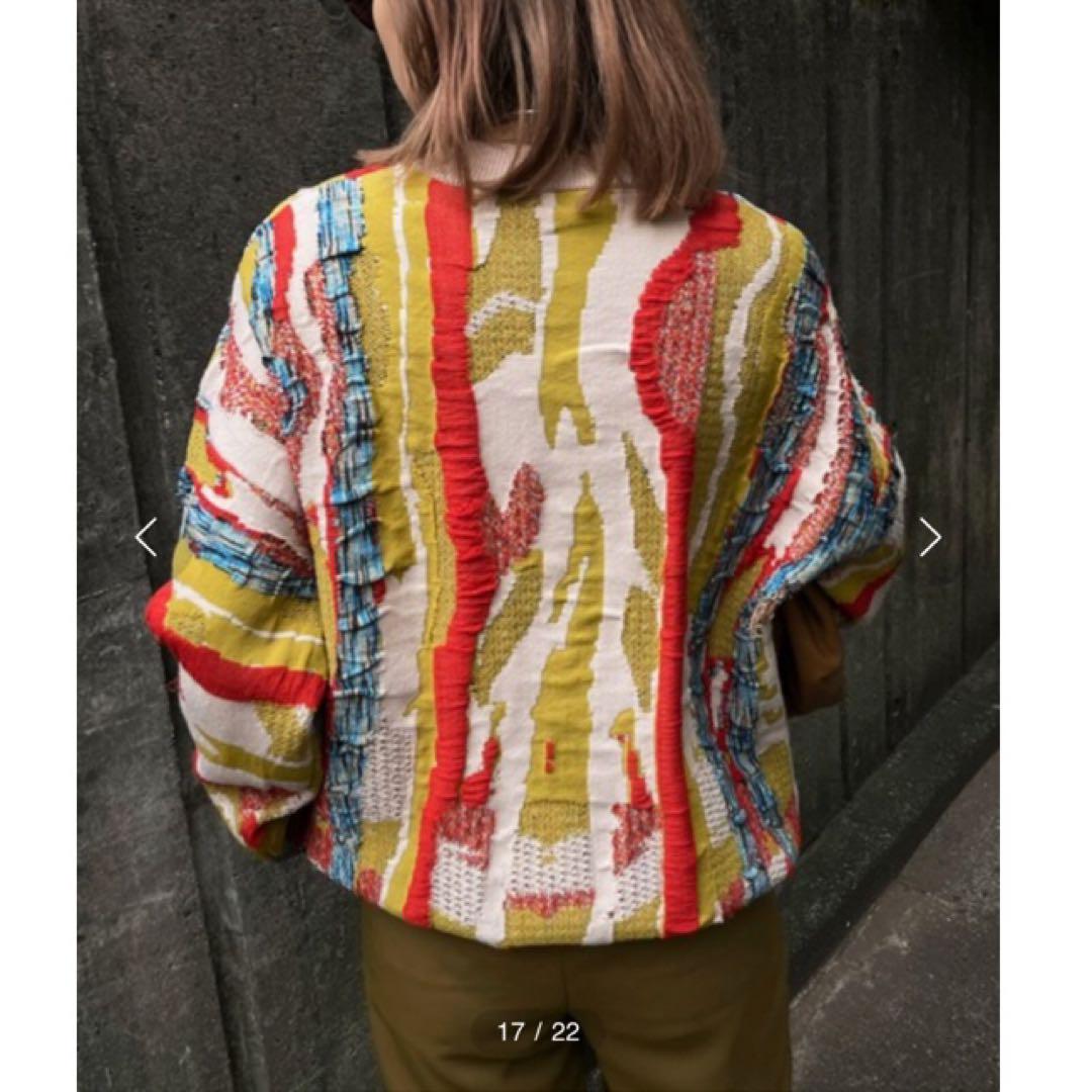 Ameri UND MARBLE JACQUARD KNIT ¥18,150