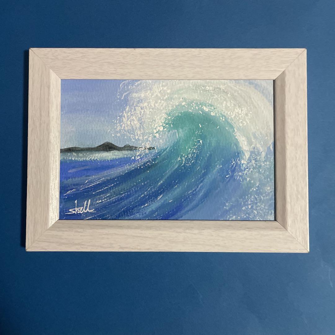 ビッグウェーブ】アクリル画 F3 風景画 絵画 - メルカリ - 絵画