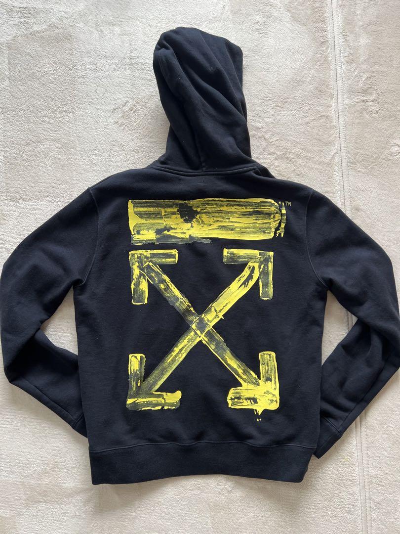 【美品】OFF-WHITE ブラック パーカー　即完売品　アクリルアロー