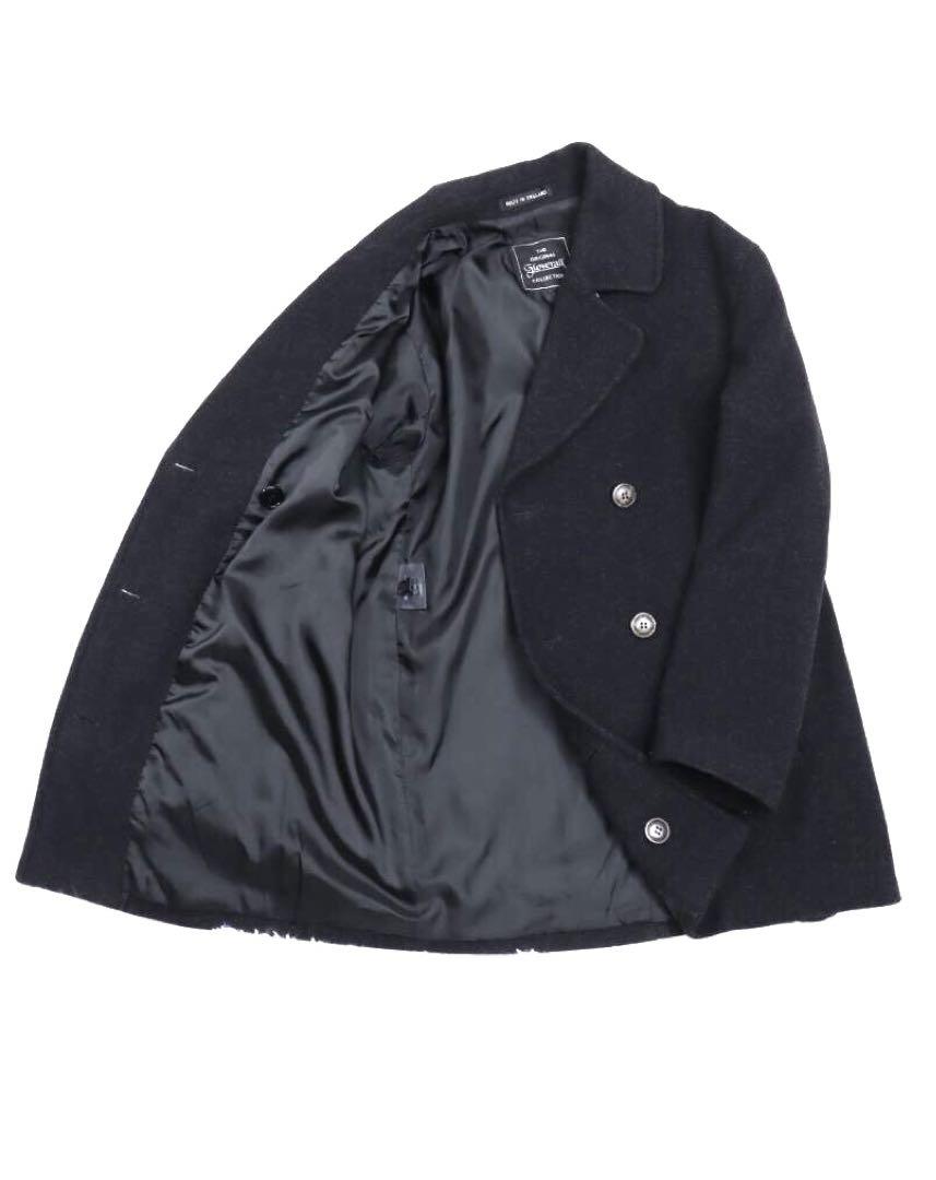 美品 英国製 GLOVERALL COLLECTION Pコートチャコールグレー