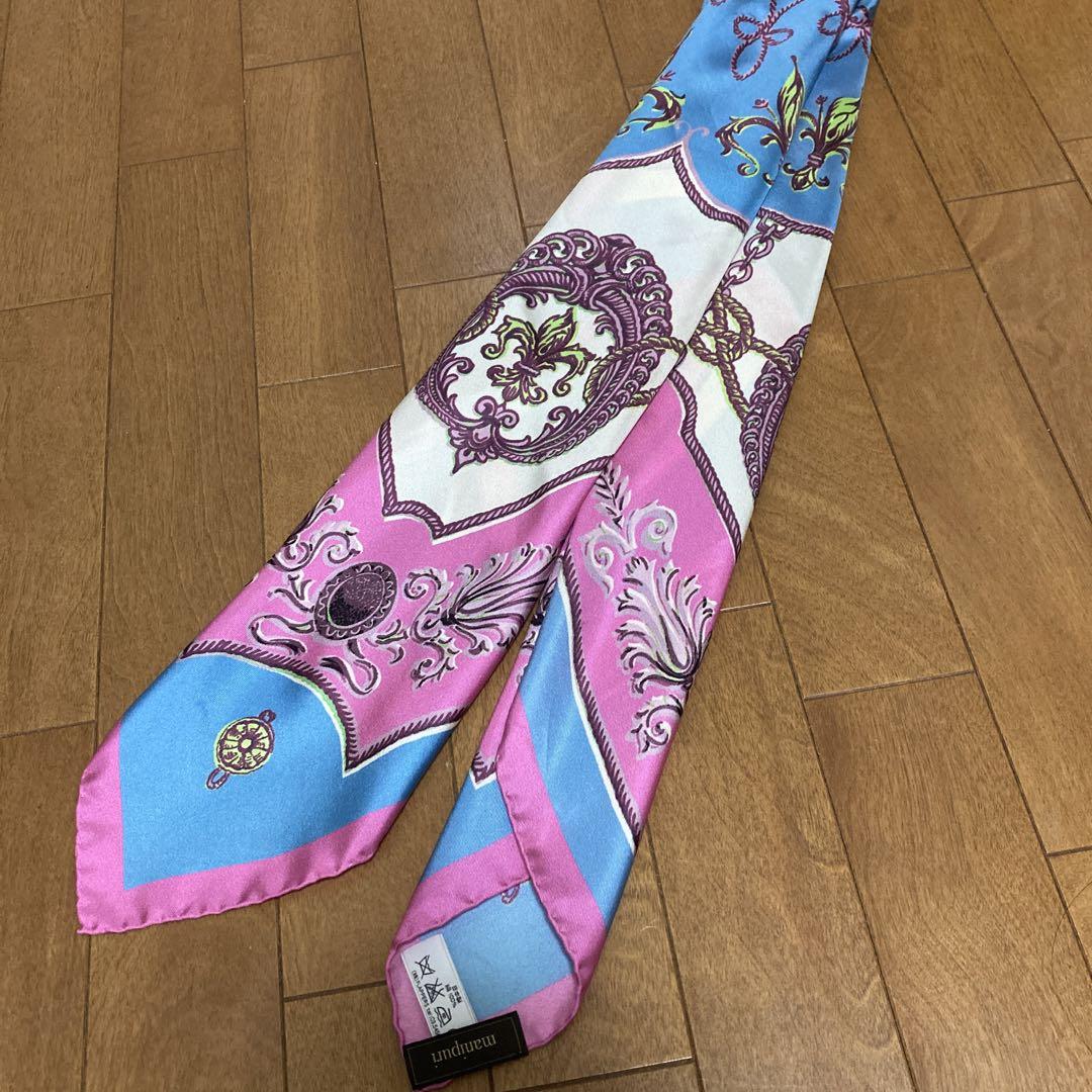 マニプリスカーフ　大判サイズ　シルクスカーフ