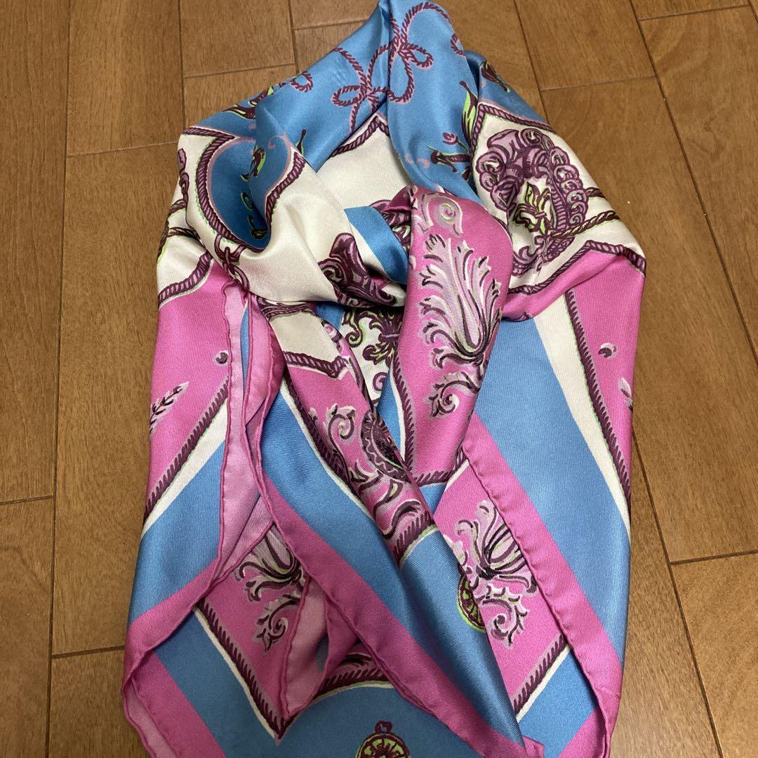 マニプリスカーフ　大判サイズ　シルクスカーフ