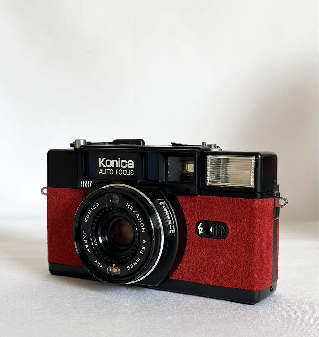 【希少 完動品】Konica C35 AF2 フィルムカメラ 動作確認済 レッド