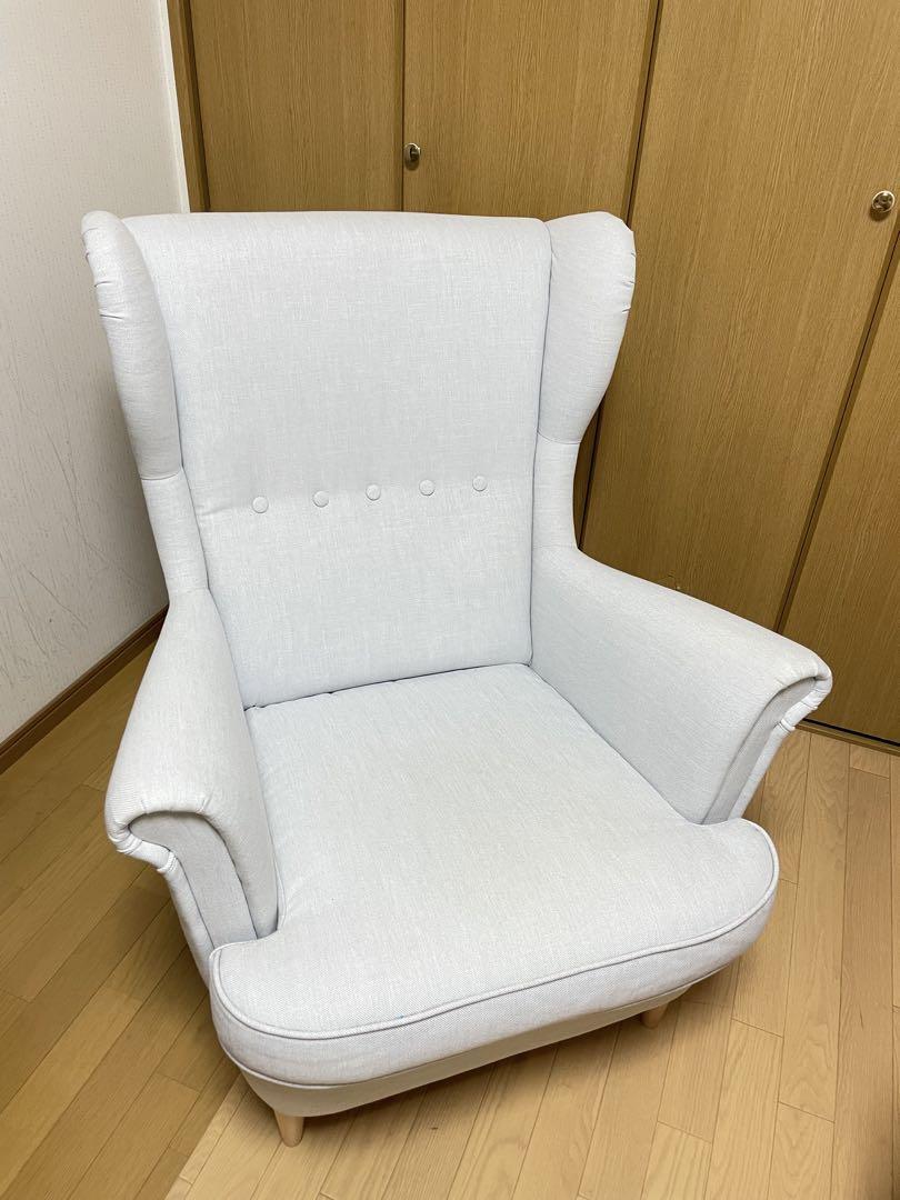 美品　IKEA STRANDMON ウィングチェア　グレージュ