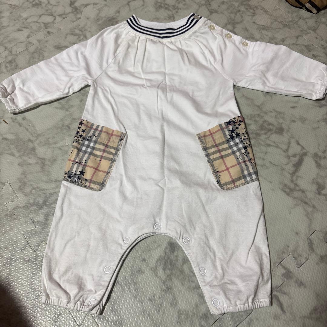 BURBERRY ホワイトロンパース 6M