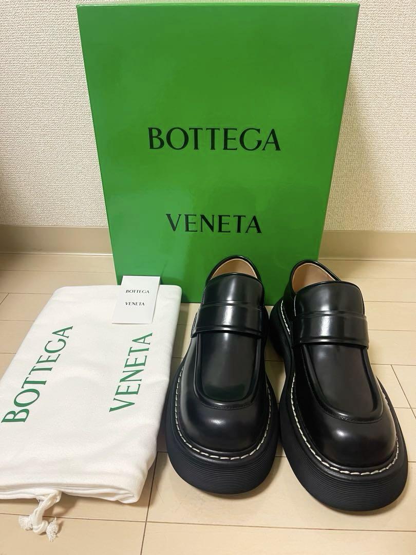 新品✨付属あり❗️ボッテガヴェネタ ローファー 黒 42 厚底