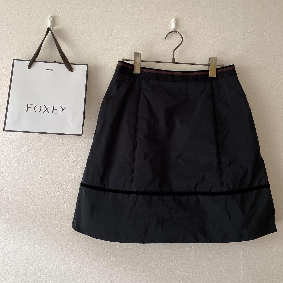 ブラック系,M美品 再お値下げ フォクシー FOXEY バルーンスカート