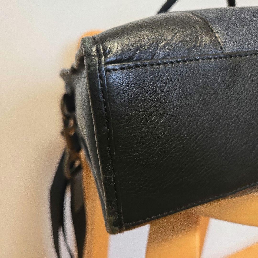 COACH ネイビー レザー ビジネスバッグ