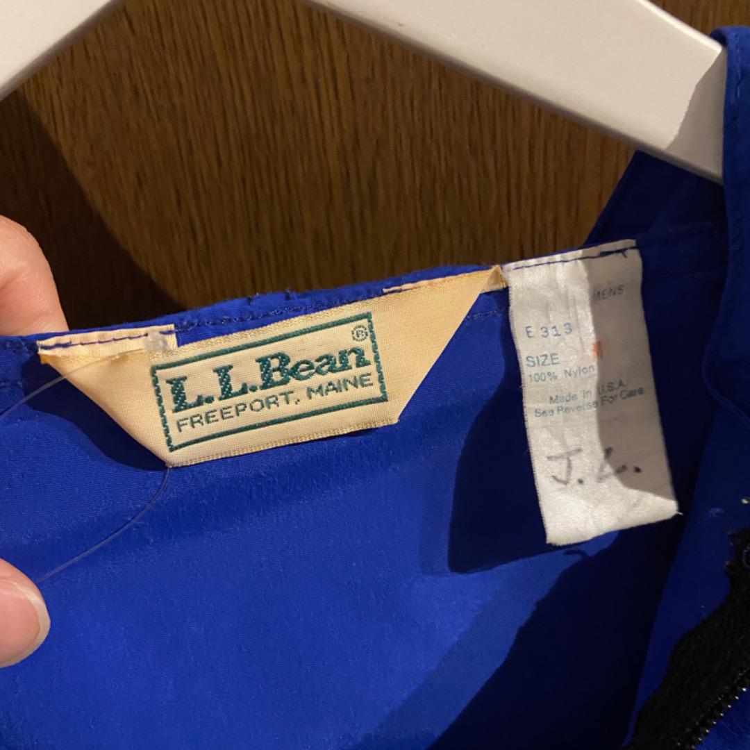 80s USA製 LLBean ハーフジップ ナイロン アノラック ハーフジップ