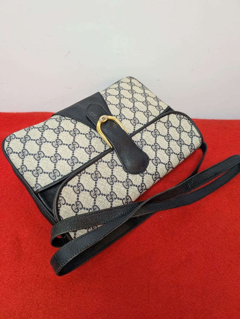 美品 極希少！gucci 2wayショルダーバッグ クラッチバッグ ネイビー廃盤