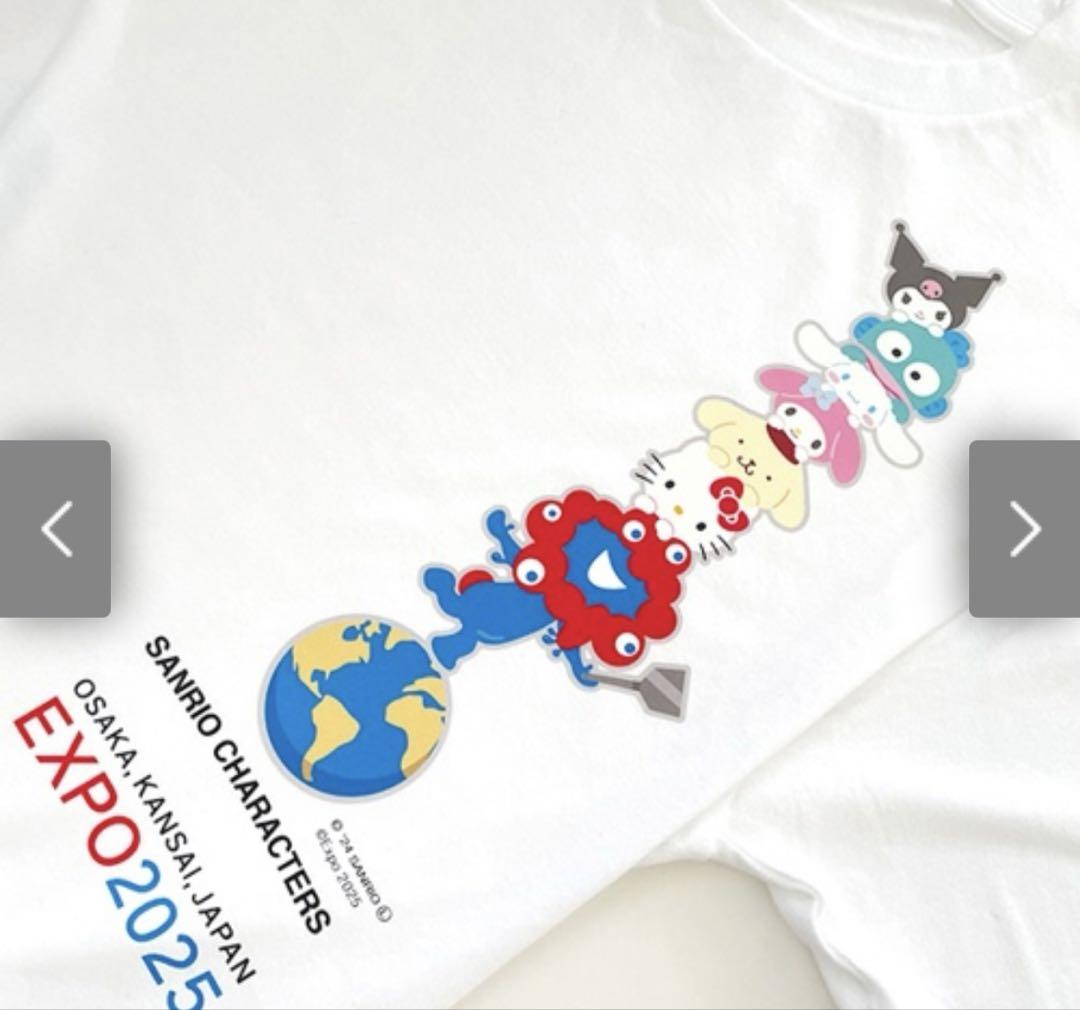 無料クーポン配布 アプリ 新品EXPO2025大阪万博サンリオキャラクターズTシャツ公式 Tシャツ・アパレル