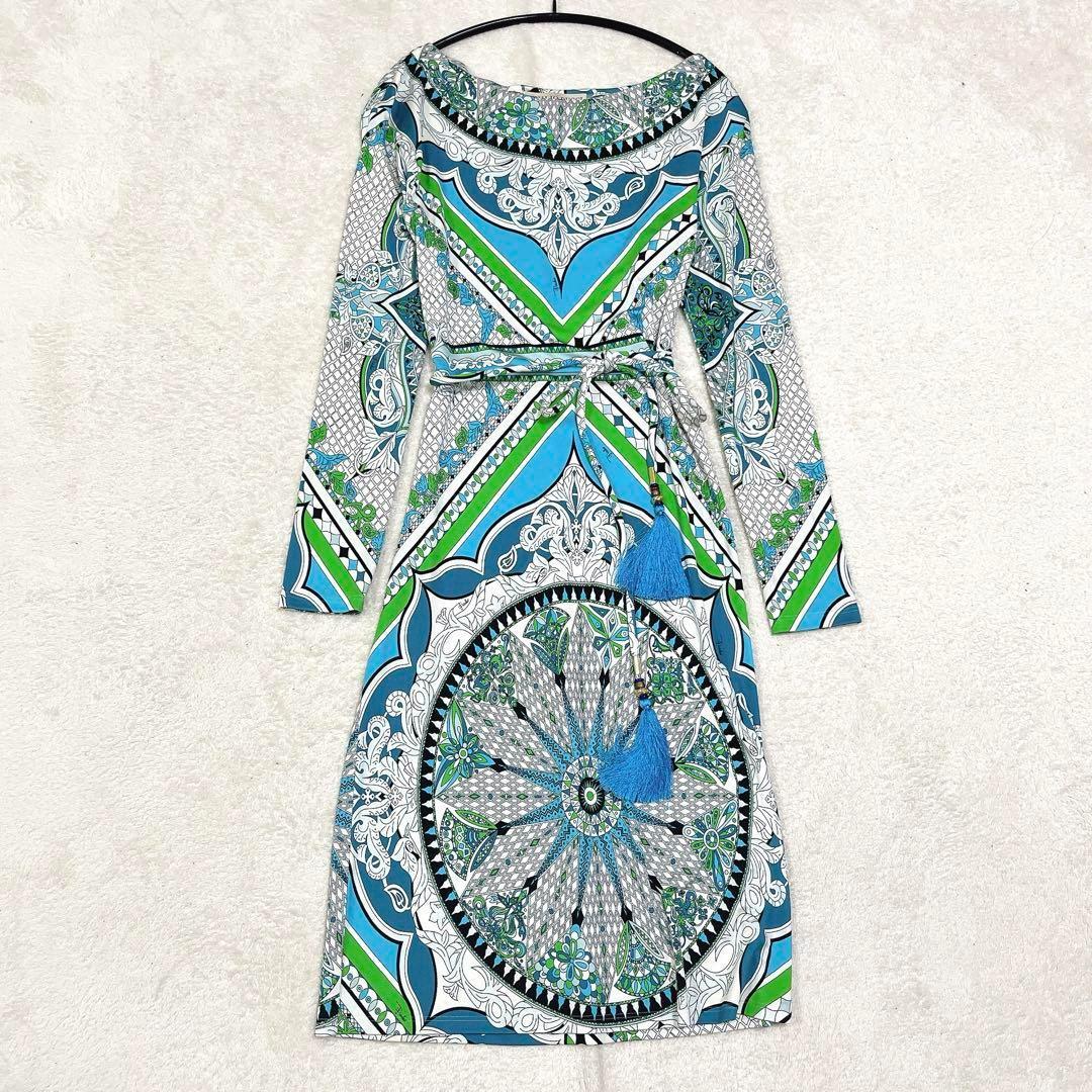 エミリオプッチ EMILIOPUCCI ワンピース 幾何学模様 美品◇エミリオプッチ ワンピース EMILIO PUCCI 幾何学模様