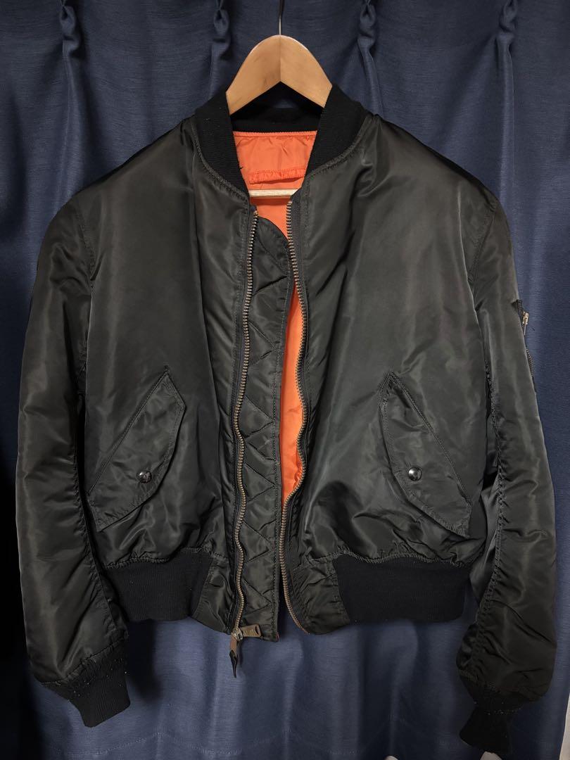 ALPHA INDUSTRIE ma-1 USA製 メンズ L ブラック 90s