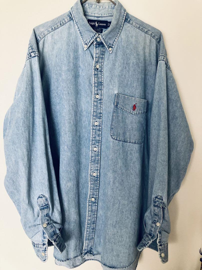 【美品】Ralph Lauren デニムシャツ ライトブルー