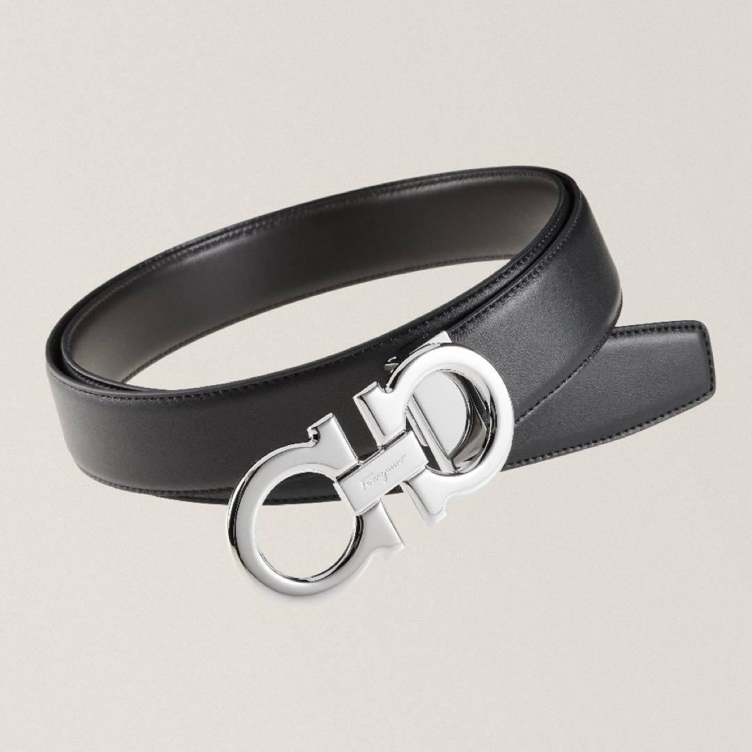 Ferragamo double gancini ベルト レザー
