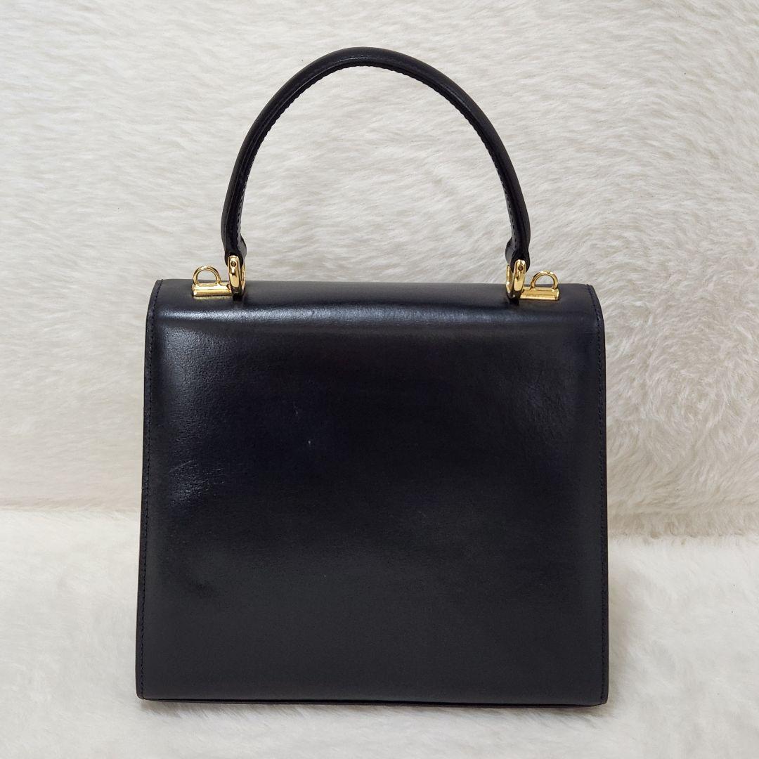 黒いレザーハンドバッグ ゴールド金具 グッチ レディロック レザー 2way ハンドバッグ ゴールド金具 黒