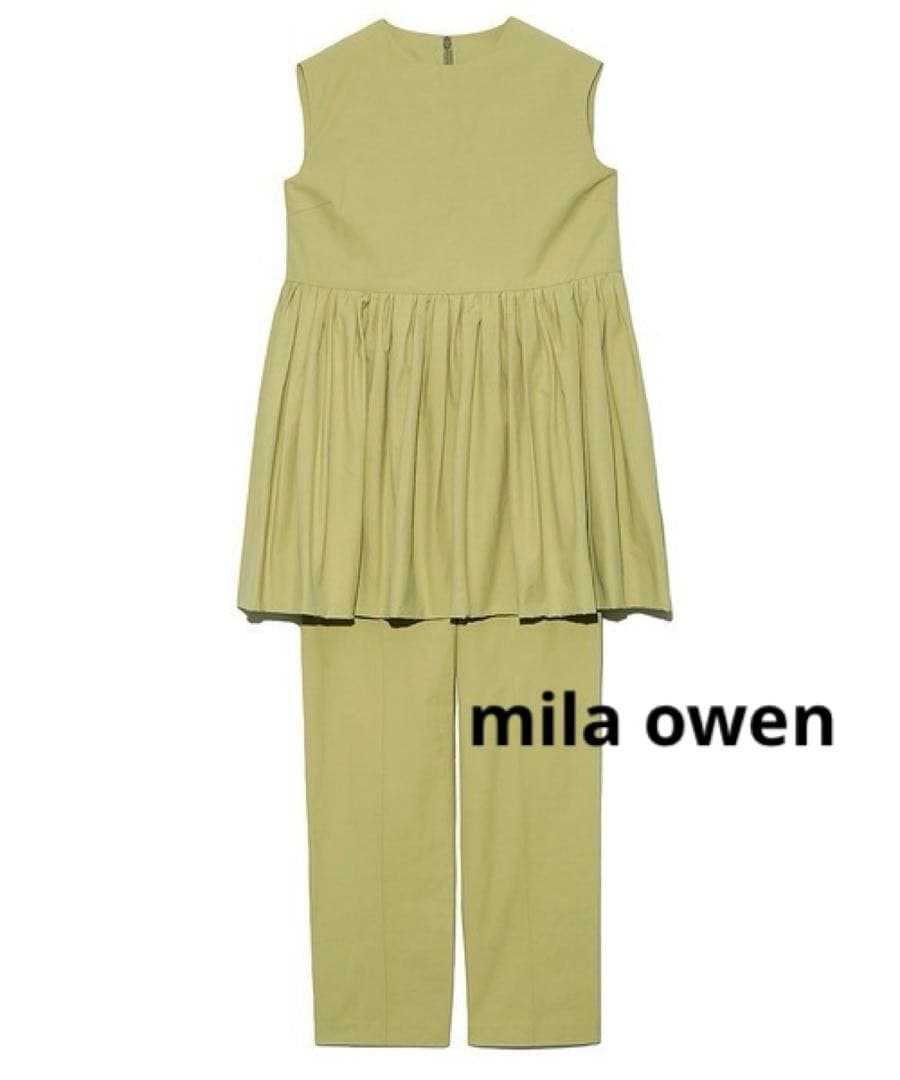 ミラオーウェン セットアップ ノースリペプラムプルオーバーパンツSETUP