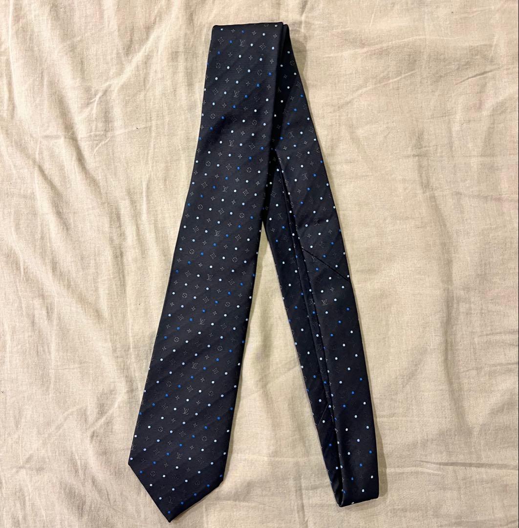 LOUISVUITTON ネクタイ モノグラム ネイビー 成人式LOUIS VUITTON