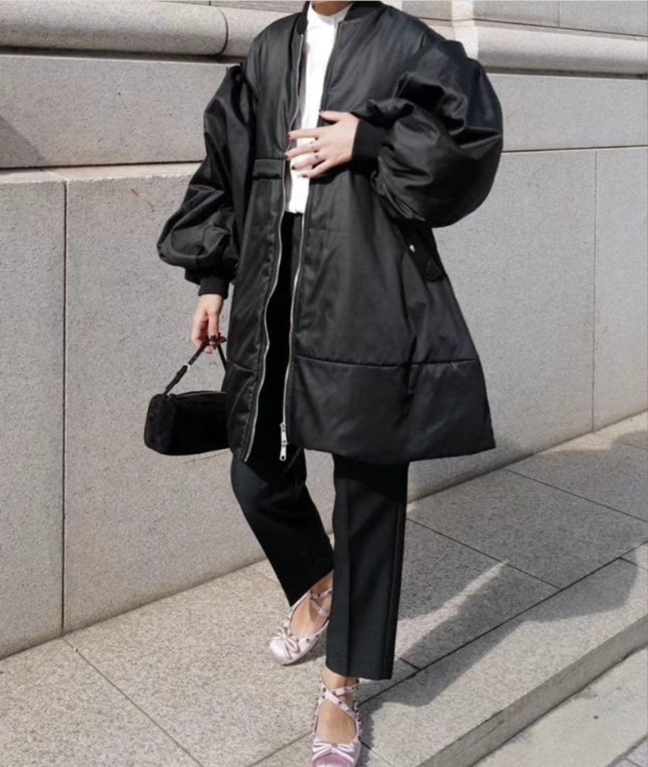 【machatt】美品 マチャット トップサーモフォルムコート ブラック