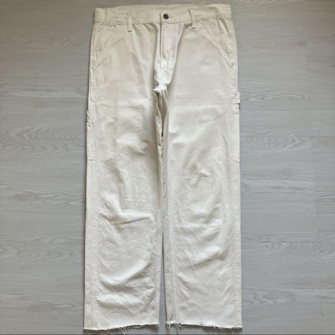 carhartt ホワイトペインターパンツ W30 カットオフカーゴパンツY2K